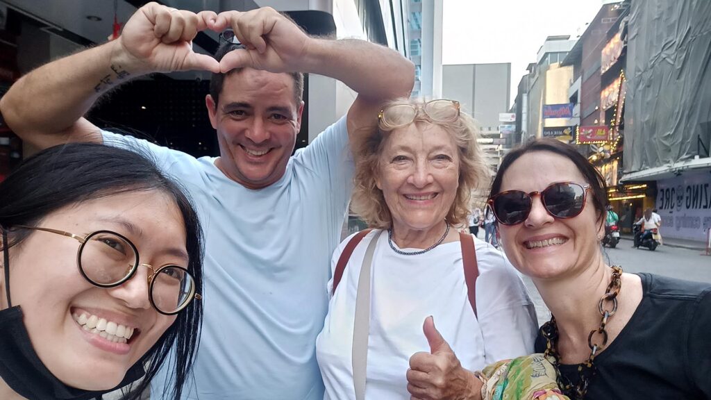 Desvaux F. with Bangkok tour guide Ticha enjoying a sightseeing tour in Bangkok, Thailand